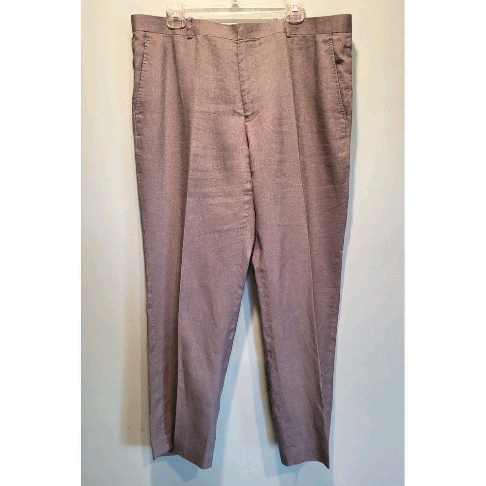 Mens Gray INC International Concepts London Linen Raime Lightweight Pants 38x30